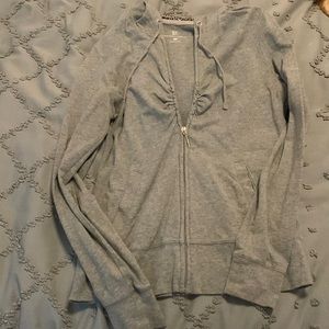 Grey NY&C New York City Zip Up with Leopard Hood